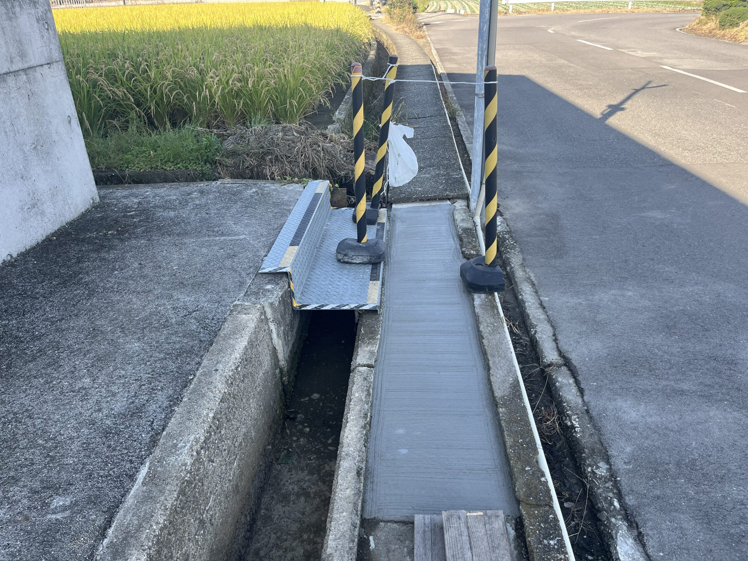 あぜ道コンクリート補修